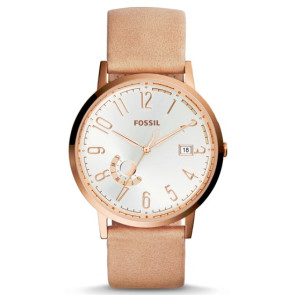 Watch strap Fossil ES3751 Leather Beige 20mm